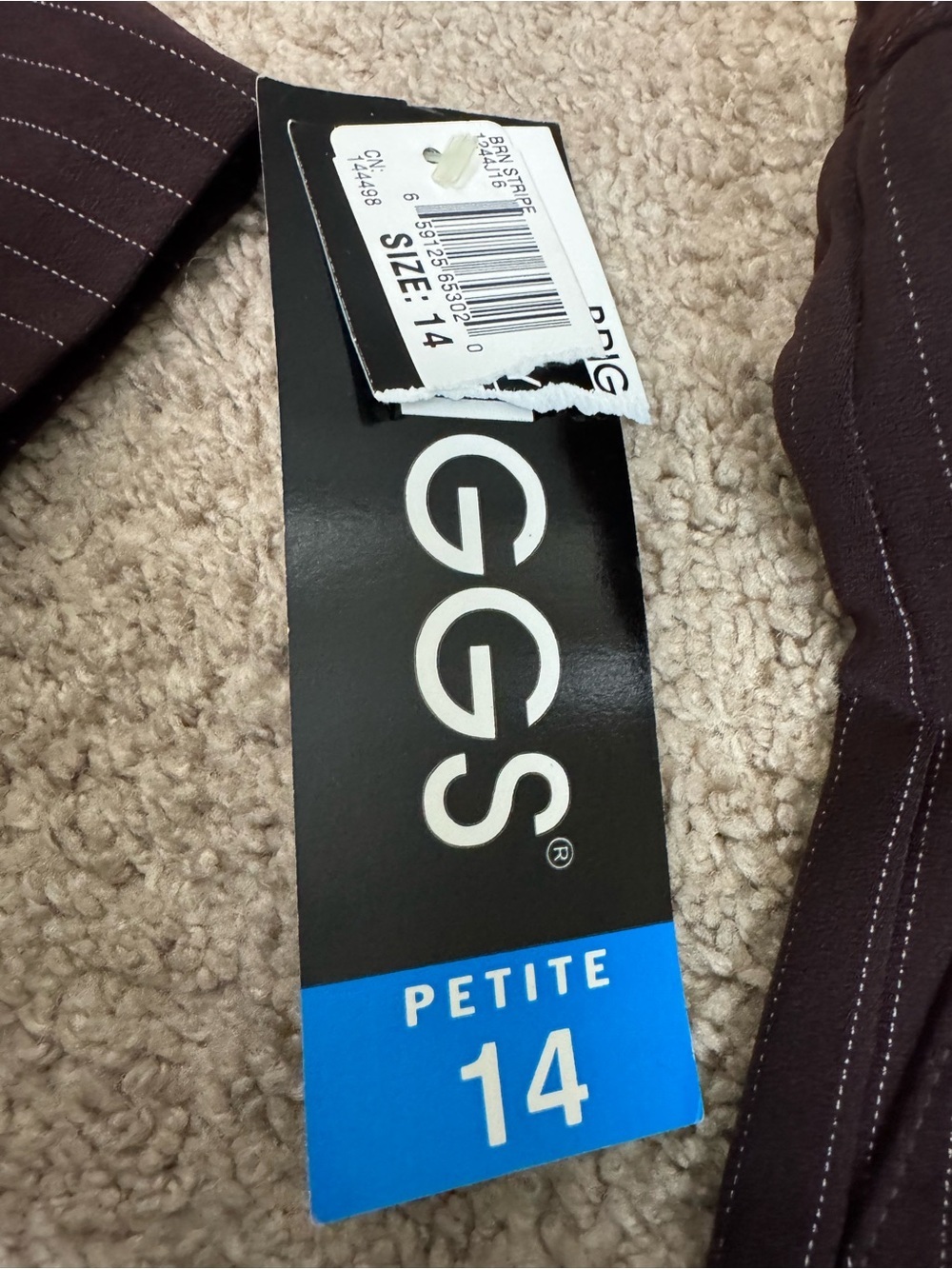 Briggs Petite Brown Pinstripe 2 Piece Pant Suit Set NWT Size 14P Career Office - Picture 11 of 11